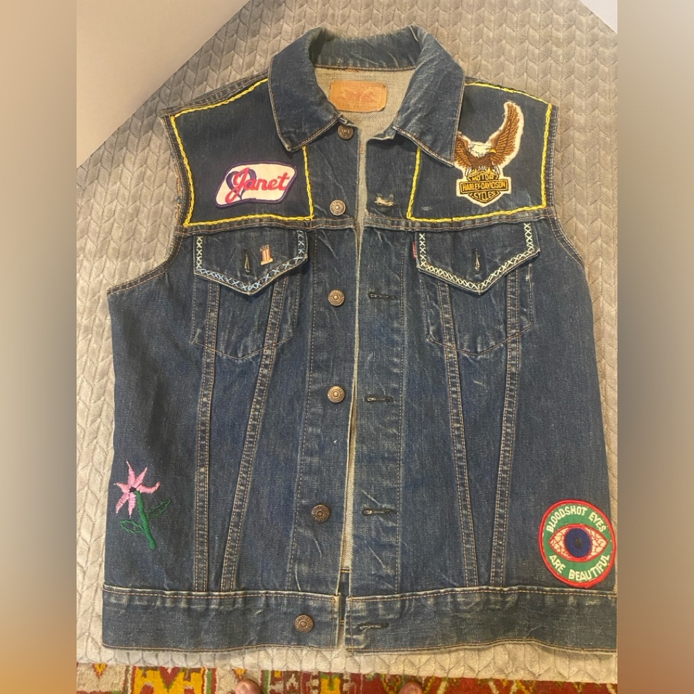 Vintage Big “E” Levi’s denim trucker cutoff jacket late 60’s